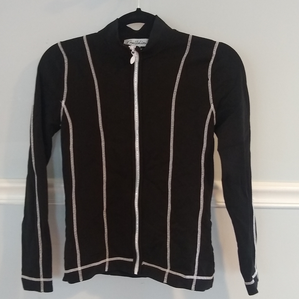 Belldini Knit Jacket with Rhinestone Zipper